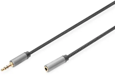 Produktbild von DIGITUS Audio Verlängerung 3,5mm Klinke Stecker/Buchse 1,8M