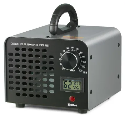 Zdjęcie produktu dla Generator ozonu, ozonizator, oczyszczacz powietrza, 115W, do powierzchni do 300 m², urządzenie do ozonowania, idealne do remontów, timer 0-120 minut, neutralizator zapachów, wskaźnik wilgotności, wydajność 36000 mg/h