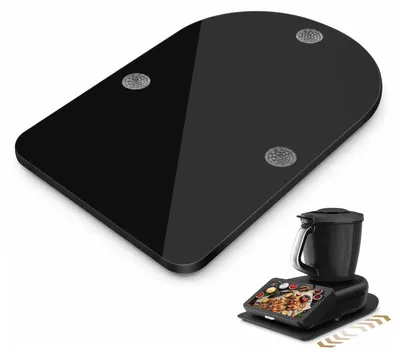 Schiebeplatte für Thermomix TM7, Acryl, rutschfest, schwarz