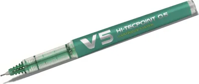Image de Roller à encre Hi Tecpoint V5 BG 0,3 vert boîte de 10 pièces