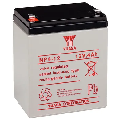 Produktbild von NP4-12 Yuasa olověná baterie NP4-12 s 12V a 4Ah, 4,8mm Faston kontakt