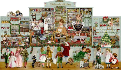 Produktbild von Aufstell-Adventskalender - Das Weihnachtslädchen