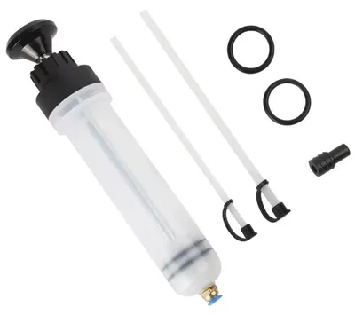 Image de Pompe d'aspiration pour fluides automobiles - Pompe manuelle et seringue de transfert - 500 ml (500 cm³) - Pour huile et carburant