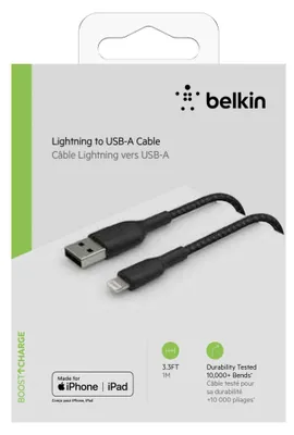Immagine prodotto di Belkin BOOST CHARGE - Cavo Lightning - Da Lightning (M) a USB (M) - 1 m - Nero - per Apple iPad/iPhone/iPod (Lightning)