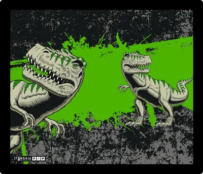 Produktbild von ITENGA Mauspad T-REX Dinosaurier 21 x 18 cm Kunststoff rutschfest