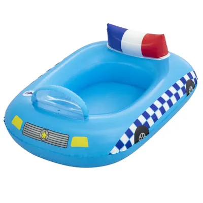 Produktbild von Bestway® Funspeakers™ Kinder-Schlauchboot Polizeiauto mit integriertem Lautsprecher 99 x 79 cm