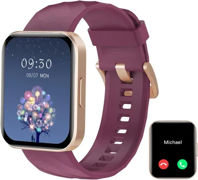 Produktbild von RUIMEN Smartwatch 1.85" HD Touch Fitness Uhr mit Telefonfunktion 100+ Sportmodi Herzfrequenz & SpO2 Schlafmonitor wasserdichte Smart Watch