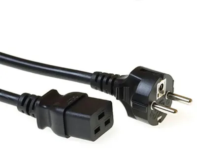 Immagine prodotto di ACT AK5410 Cavo di alimentazione nero 0,5 m accoppiatore CEE7/7 C19 (AK5410)