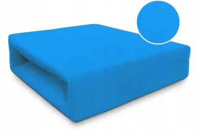 Produktbild von Piruu Jersey Spannbettlaken 90x200 cm Blau 100% Baumwolle