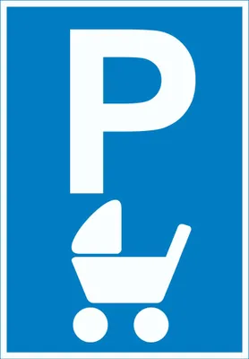 Produktbild von Kinderwagen Parkplatz Schild A1 (594x841mm)