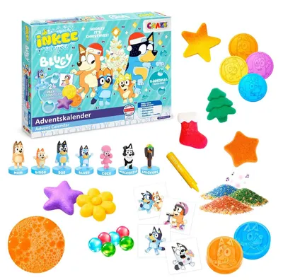 Obrázok produktu pre INKEE Bluey Adventný kalendár 2026 pre deti 24 kúpeľových prekvapení