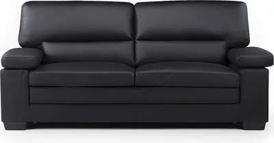 Produktbild von Couchgarnitur Leder 3+2+1 - Büffelleder - Schwarz - MIMAS
