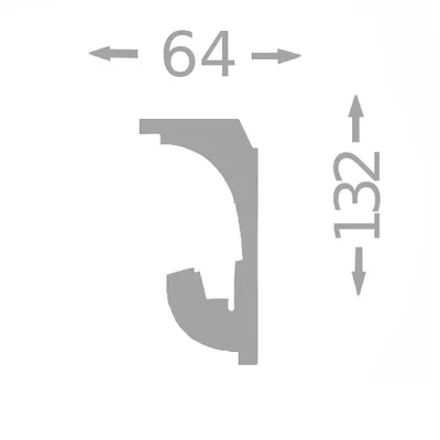 Produktbild von PROVISTON | Lichtleiste Polystyrol | 62 x 132 x 2000 mm | Weiß | Indirekte Beleuchtung
