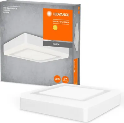 Obrázek produktu pro Nástěnné a stropní svítidlo LEDVANCE CLICK WHITE | Square | teplá bílá | 200mm | 15W | hliník | IP20