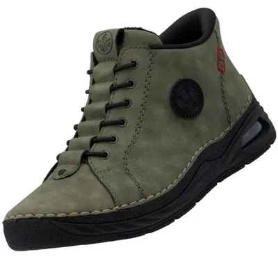 Image de Bottes à lacets doublées à froid Rieker en vert, taille 43