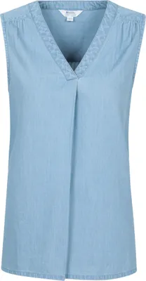 Image de Mountain Warehouse - Chemise sans manches « Tuscany » pour femme MW4280 (44 DE) (bleu clair)