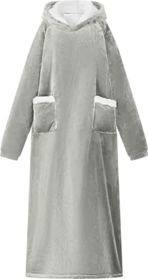 Produktbild von Stabli Möbel Decken-Hoodie Grau L Fleece und Flanell - Decken-Hoodie CC229594