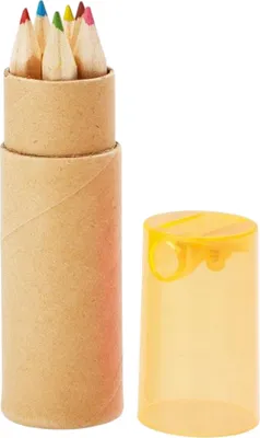 Image de MidOcean - Crayon de couleur "Petit Lambut" pack de 6 MO686 (taille unique) (Transparent Orange)