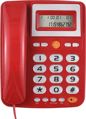 Produktbild von Telefon stacjonarny Przewodowa słuchawka z wyświetlaczem LCD 5 poziomów regulacji Funkcje flash/powtórnego wywołania/zestawu głośnomówiącego Dwa porty przełącznika do podłączenia faksów, telefonów wewnętrznych, urządzeń POS