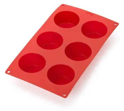 Produktbild von Lékué 885341, Muffin mould, Rechteckig, 0,12 l, 220 °C, Rot, Silikon
