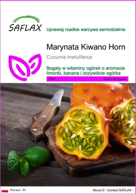 Zdjęcie produktu dla SAFLAX - Marynata Kiwano Horn - 10 Nasiona - Cucumis metuliferus