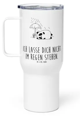 Produktbild von Mr. & Mrs. Panda Mehrwegbecher Panda Freundschaft - Weiß - Geschenk, Thermobecher, Thermos-Becher, Teebecher, thermosbecher, Kaffee-to-go-Becher, Edelstahlbecher