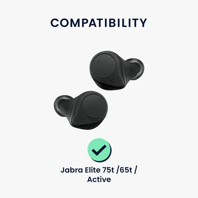 Produktbild von kwmobile 6x Ersatz In Ear Kopfhörer kompatibel mit Jabra Elite 75t /65t / Active - 3 Größen - Polster Ohrstöpsel In-Ear Ohrhörer - Grau