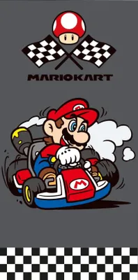 Produktbild von Super Mario Kart Badetuch, Strandtuch 70x140cm 100% Baumwolle