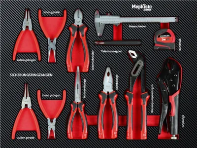 Produktbild von Mephisto ProLine Werkzeug Zangen- Set uvm. in Carbon Look Soft Inlay