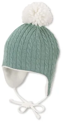 Produktbild von Sterntaler Baby - Mädchen Mütze Baby Inkamütze Zopfmuster, Grün, 43
