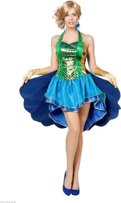 Produktbild von W4827-46 Damen Pfauen Kleid Kostüm mit Flügel Gr.46