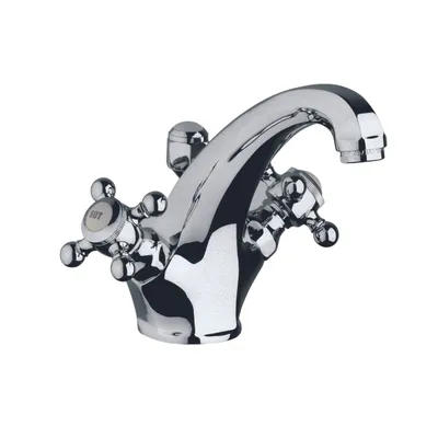 Produktbild von Kludi Adlon Waschbeckenarmatur dn 8 Kreuzgriffe einlochmontage, 510100520