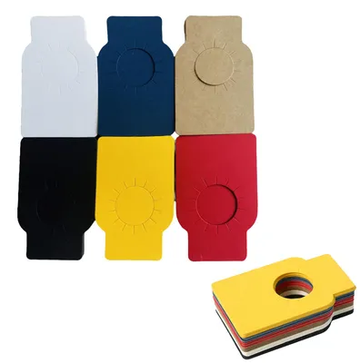 Weinflaschen-Etiketten aus Kraftpapier, 60 Stück, 6 Farben