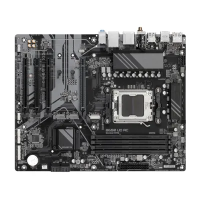 Produktbild von GIGABYTE B650 UD AC Mainboard - AMD Ryzen 9000er-Serie, 6+2+2 Phasen VRM, bis zu 8000 MHz DDR5 (OC), 1xPCIe 5.0 + 2xPCIe 4.0 M.2, GbE LAN, WIFI 5, USB 3.2 Gen 2, AMD, Sockel AM5, AMD Ryzen 7000 Series, AMD Ryzen 8000 Series, AMD Ryzen 9000 Series, Sockel AM5, DDR5-SDRAM, 256 GB
