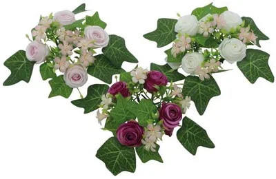 Produktbild von Blütenkranz mit Rosen mit ca. 25cm