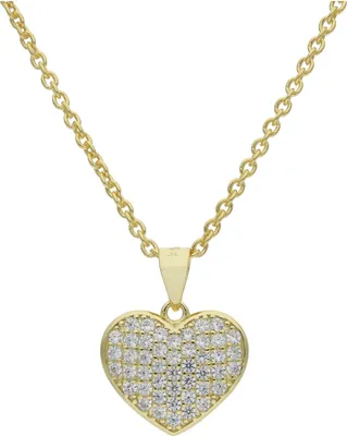 Produktbild von Herzanhänger Silber 925 Gold plattiert Zirkonia JL52-02-0012 JuwelmaLux