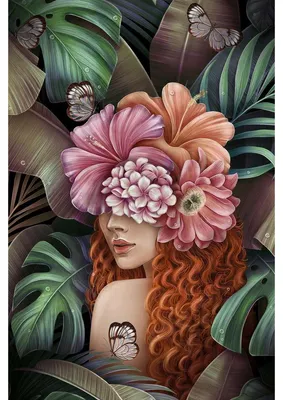 Image de Tableau sur toile femme nature 65x97 cm, Tableau mural moderne pour décoration intérieure