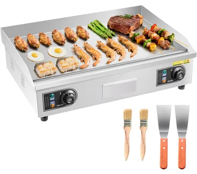 Obrázok produktu pre VEVOR Komerčný elektrický gril, 4000 W, plochá grilovacia doska, nastaviteľná teplota od 122 °F do 572 °F, 25,98 x 15,75 x 0,39 palca, grilovacia doska z nehrdzavejúcej ocele
