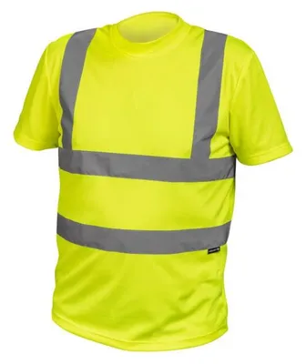 Produktbild von Warnschutz-T-Shirt Herren gelb Gr. 3XL Högert Technik, EN ISO 20471 Klasse 2, reflektierend – ROSSEL Arbeitsshirt Warnkleidung