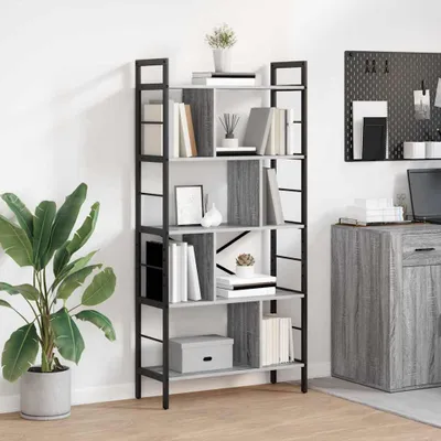 Image de Maison Exclusive - Étagère à livres, 9 niveaux, 75 x 30 x 156 cm, en panneaux de particules