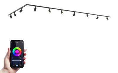 Image de HOFTRONIC - Kit système de rails 6 x 1 m 10 spots RGBWW GU10 IP20