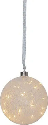 Produktbild von Star Trading Glass Bauble Glow Snow, Leichte Dekorationsfigur, Beige, Transparent, Ambiente, IP20, 30 Glühbirne(n), LED
