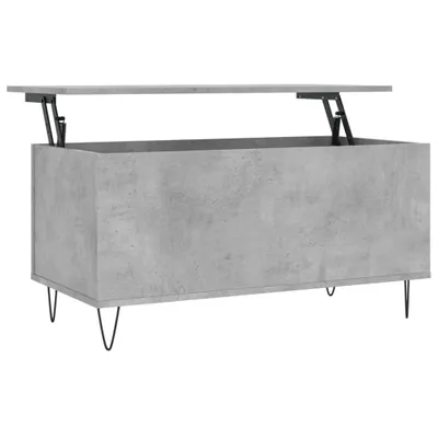 Image de vidaXL Table basse gris béton 90x44,5x45 cm Bois composite