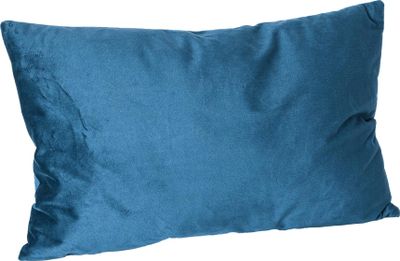 Nicola Spring Rechteckiges Samtkissen – 60 cm x 40 cm – Blau