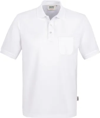 Produktbild von HAKRO Pocket-Poloshirt Mikralinar® 812, weiß, L