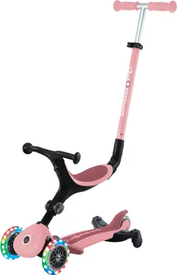 Produktbild von GLOBBER GO-UP ACTIVE LIGHTS 360 – 3 in 1 Aufsitzrad, Laufrad und Scooter, 120/80 mm, 3-rädrig, höhenverstellbar, rosa