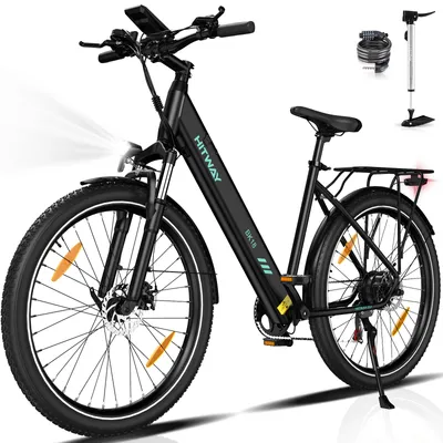 Produktbild von HITWAY E Bike Elektrofahrrad, 27.5 Zoll E-Fahrrad E-Bike Pedelec Mountainbike 250W/36V/12Ah Akku, 7 Gang MTB Ebike für Erwachsene, Reichweite 40-80km