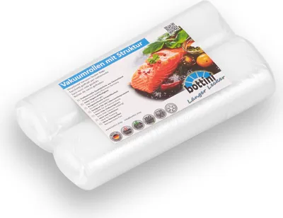 Produktbild von 2 x Vakuumrolle 22 x 600 cm für Lebensmittel geeignet für alle Vakuumierer