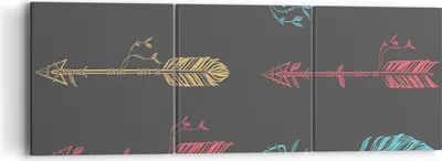 Produktbild von Bild auf Leinwand - Leinwandbild - Pfeil Feder - 90x30cm - Wand Bild - Wanddeko - Wandbilder - Leinwanddruck - Bilder - Kunstdruck - Wanddekoration - Leinwand bilder - Wandkunst - CA90x30-3874