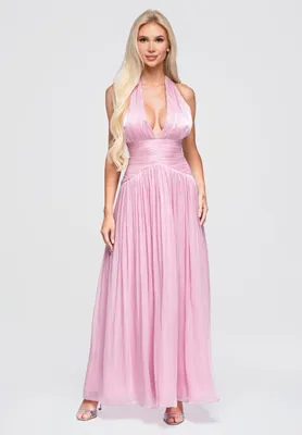 Produktbild von LARICA Kleid Maxi fließend elegant LA-OM-DLR414 pink M